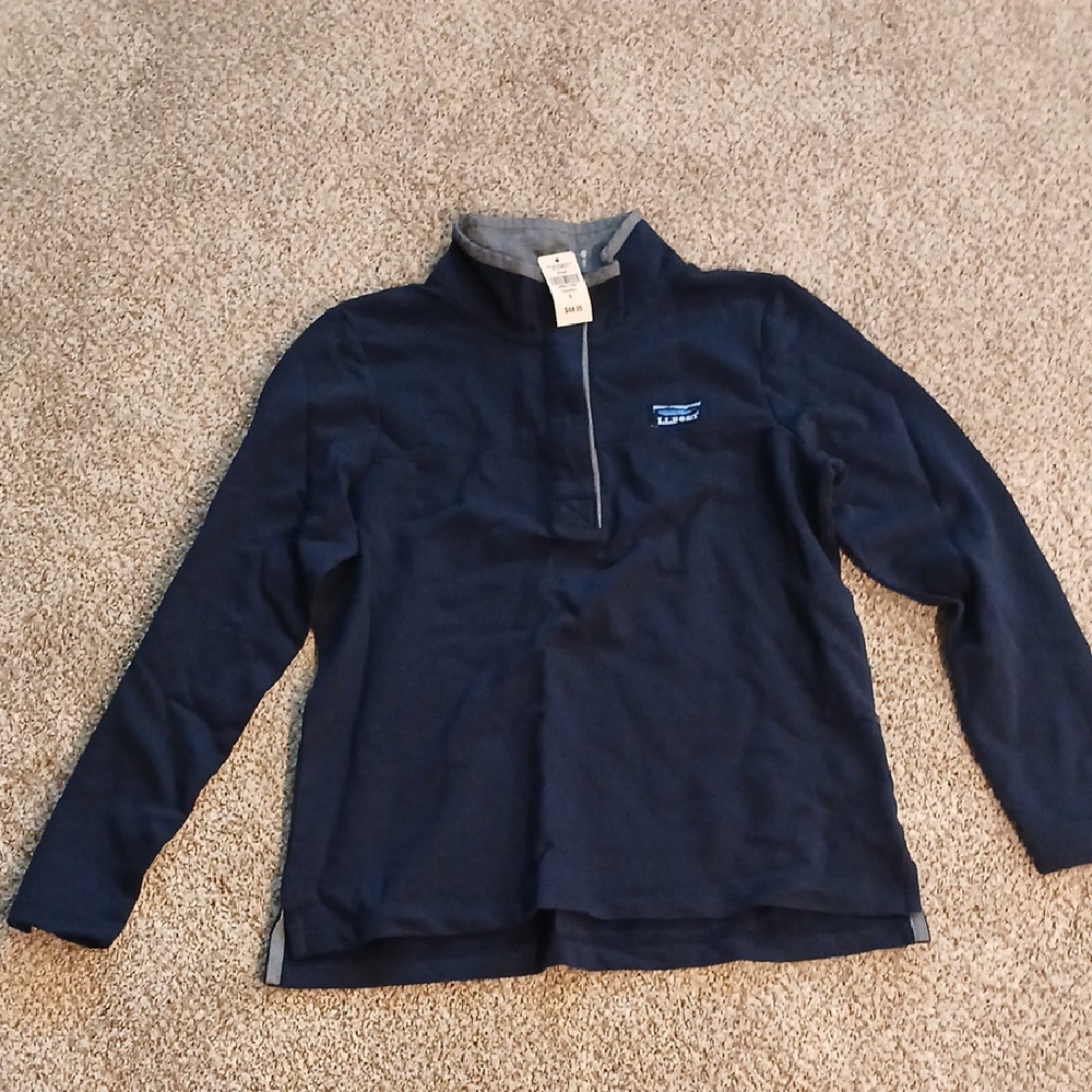 L.L. Bean Navy Blue Button Down Shirt